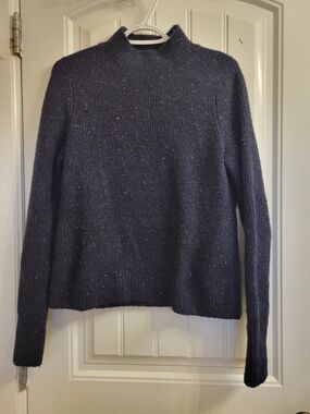 2/$20 RW&CO. Women's Speckled Mock Neck Sweater - Navy
